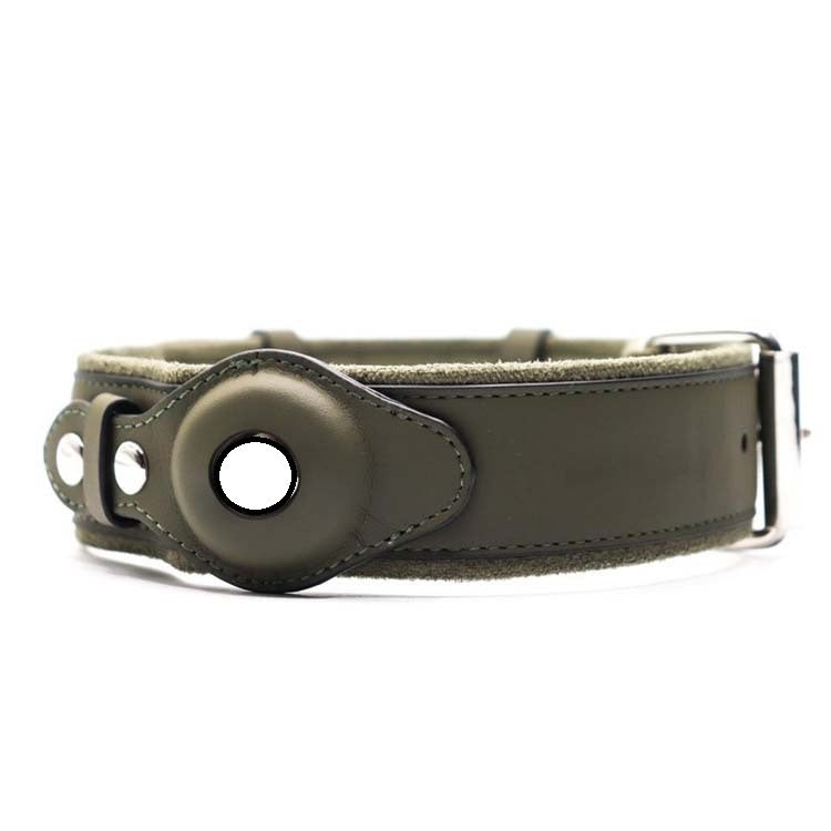 Premium First Layer Leather Dog Collar with GPS Location Tracker