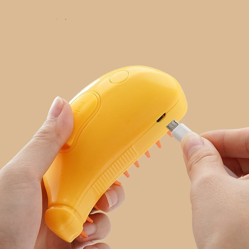 3-in-1 Pet Steam Brush for Dogs & Cats
