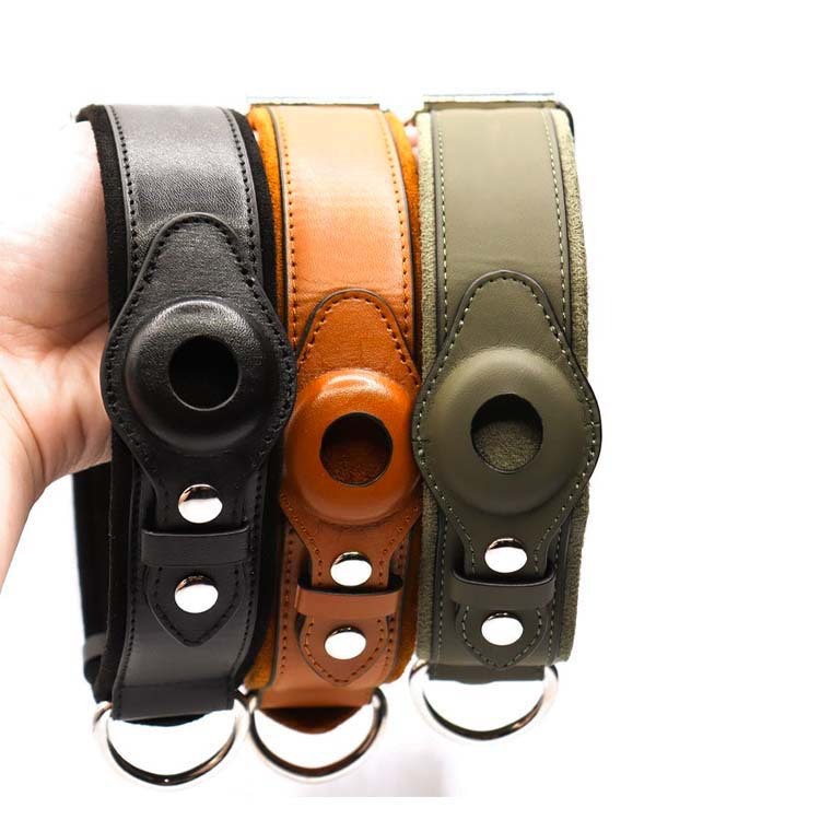Premium First Layer Leather Dog Collar with GPS Location Tracker